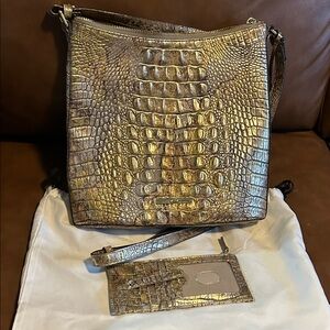 Brahmin Gold Embossed Crossbody Bag